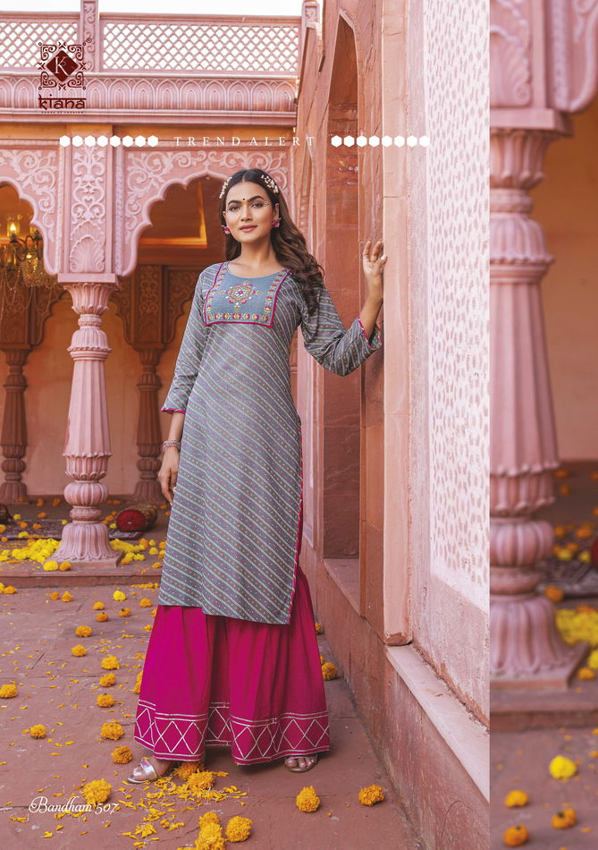 Bandhani Vol 5 By Kiana Kurti With Bottom Catalog